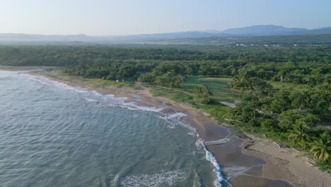 tranquil nature with playa dorada tropical beach in puerto plata, dominican republic