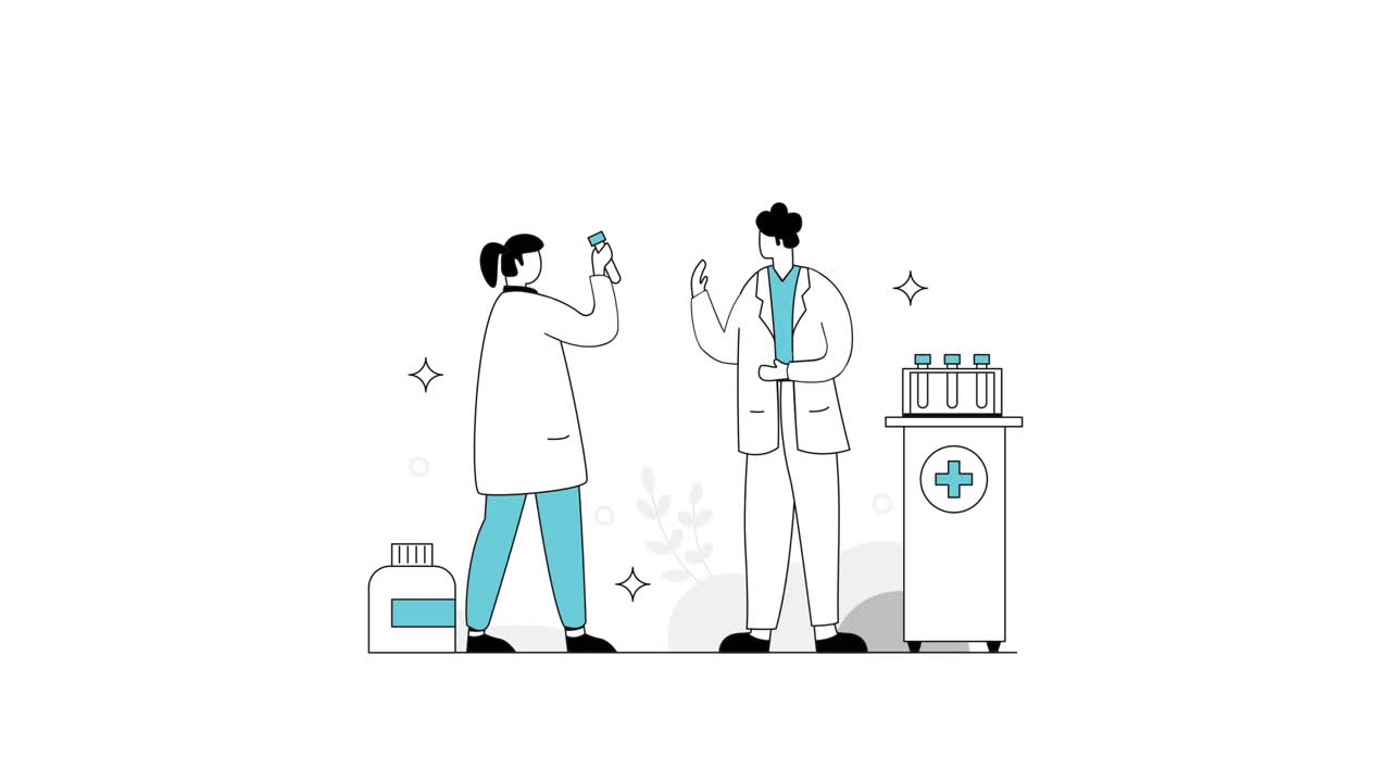 medicine preparation chemical process 2d flat animation 4k | freepik