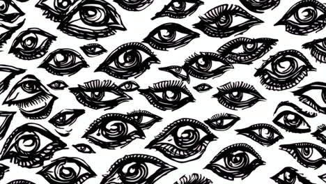 abstract black and white eye pattern