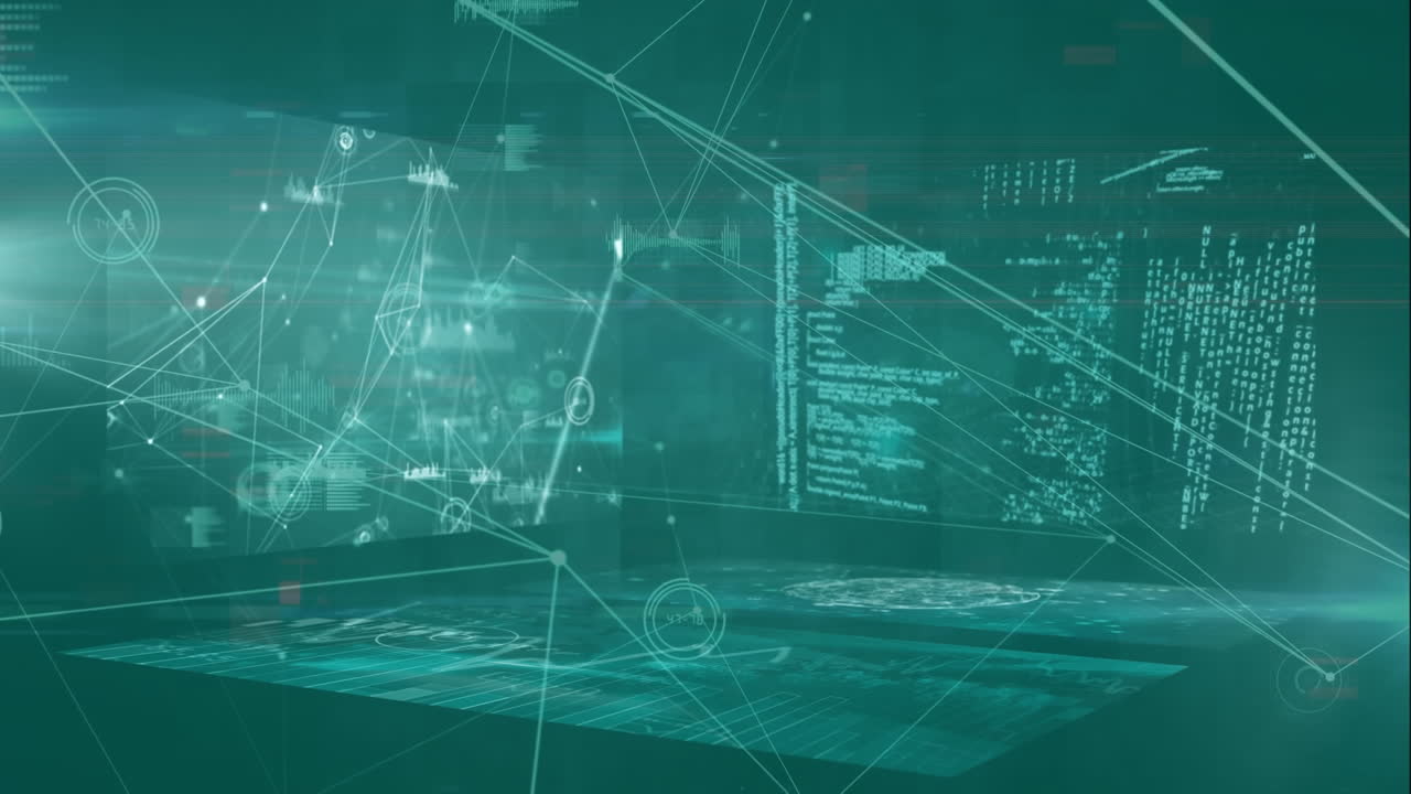 데이터 프로세싱을 통한 연결 네트워크의 애니메이션