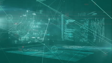 animación de la red de conexiones a través del procesamiento de datos