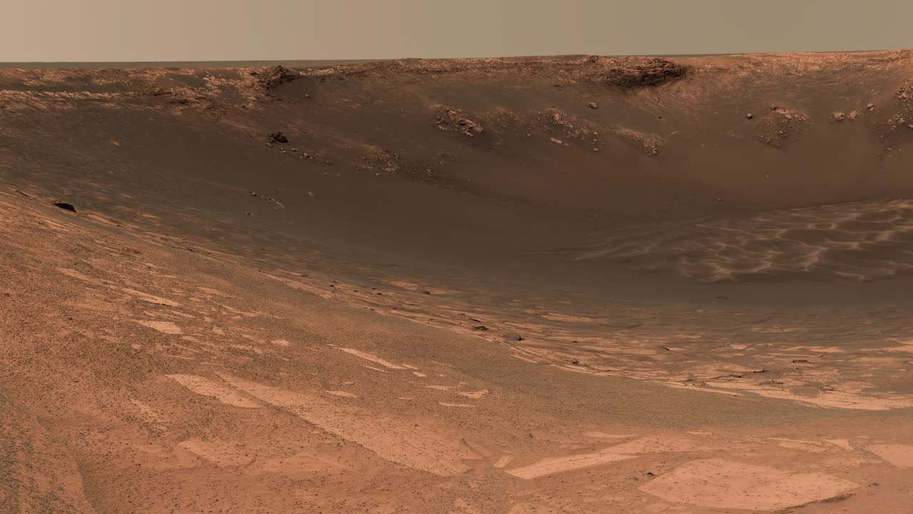 고해상도 화성 표면 파노라마: nasa가 제공한 이 비디오의 요소