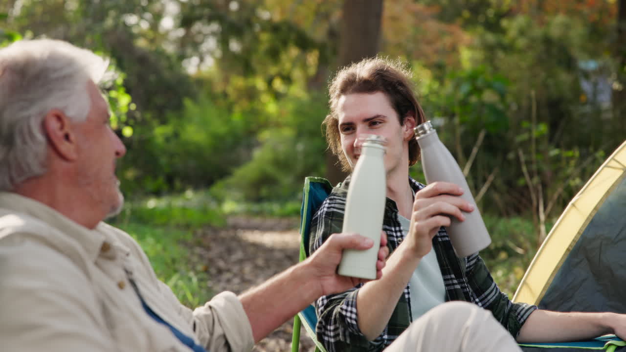 Father and son camping trip