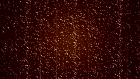 animation of bubbles in cola drink. looping animation.