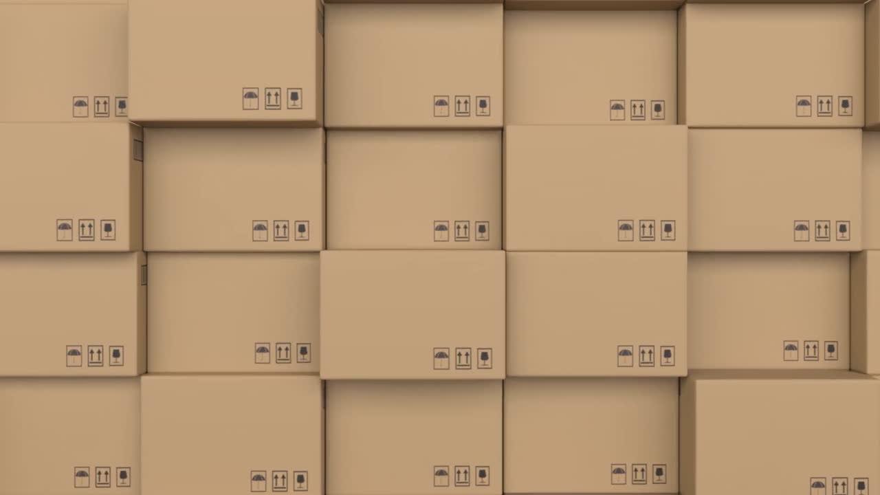 녹색 스크린에 카드보드 상자