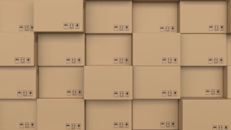 kartons auf dem grünen bildschirm
