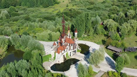 magical fairytale castle in the middle of a forest in kyiv oblast ukraine made by victoria film studio