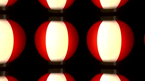 luces de linternas de papel japonesas, animación en bucle,