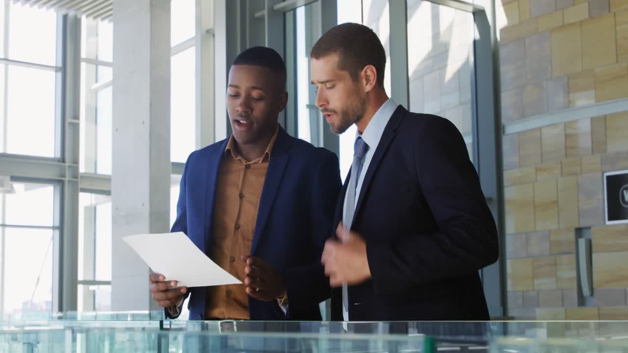 Young businessmen meeting in a modern office