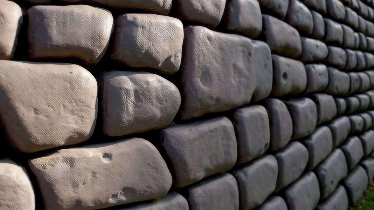 Ancient Stone Wall in Peru