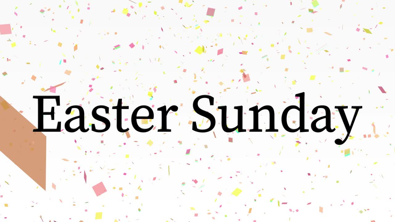 부활절 일요일 이벤트 텍스트 애니메이션 모션 그래픽