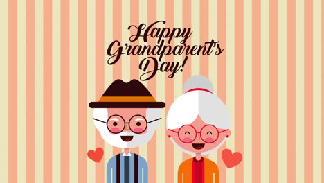 happy grandparents day card with couple lovers