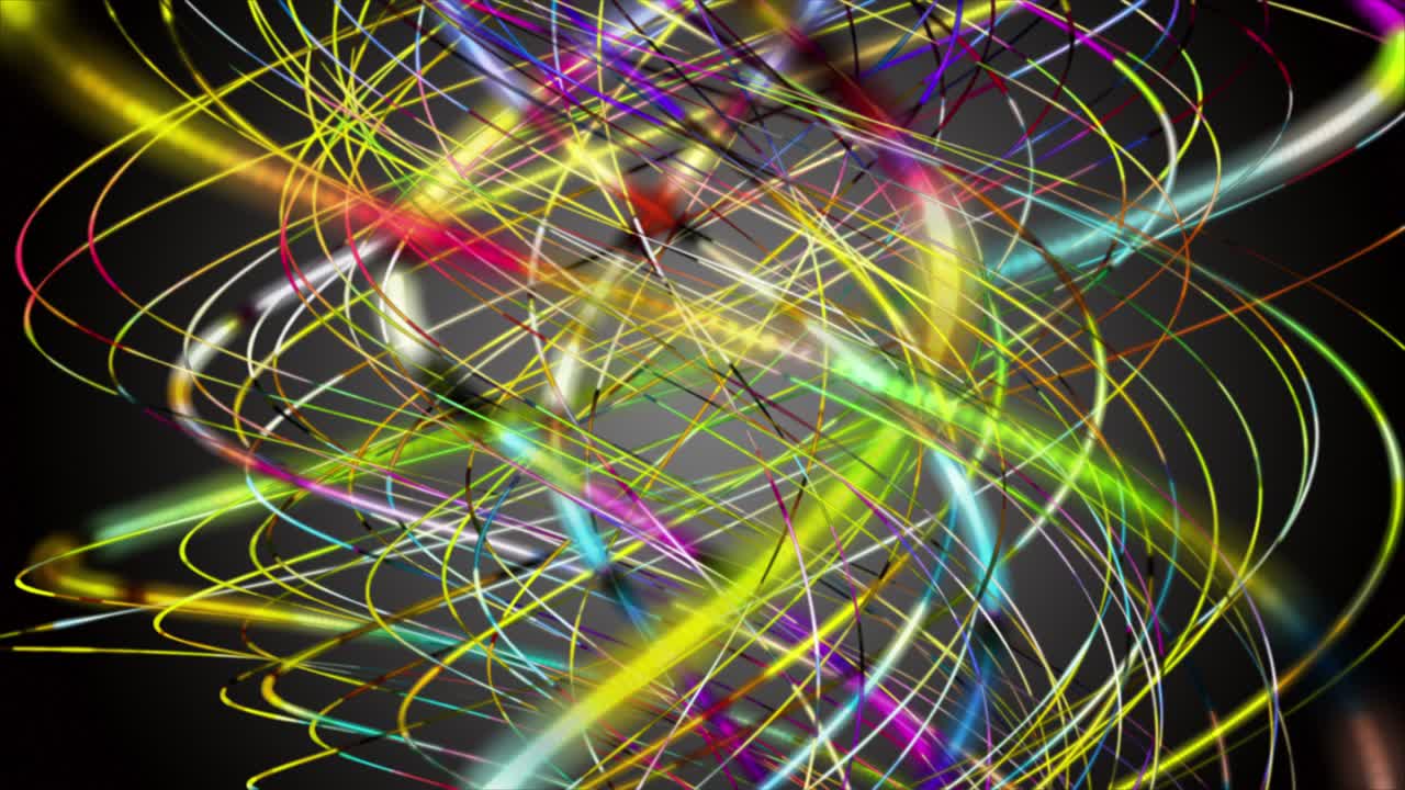 느린 동작에서 줄무 파동 객체와 환상적인 애니메이션, 4096x2304 루프 4k