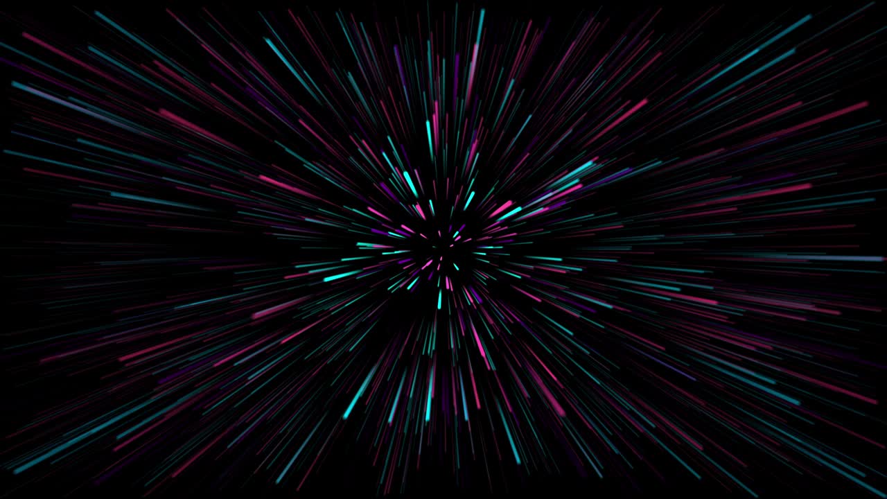 Abstract creative speed background. Speed of pink and blue light, neon glowing rays in motion.