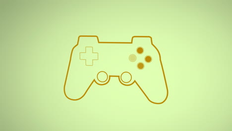 animación del joystick azul del videojuego sobre fondo verde