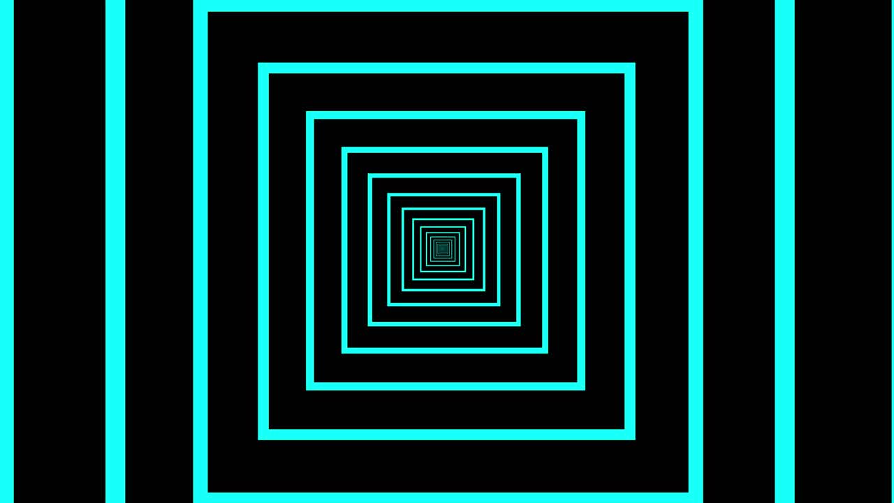 bucle infinito de cuadrados azules en la pantalla