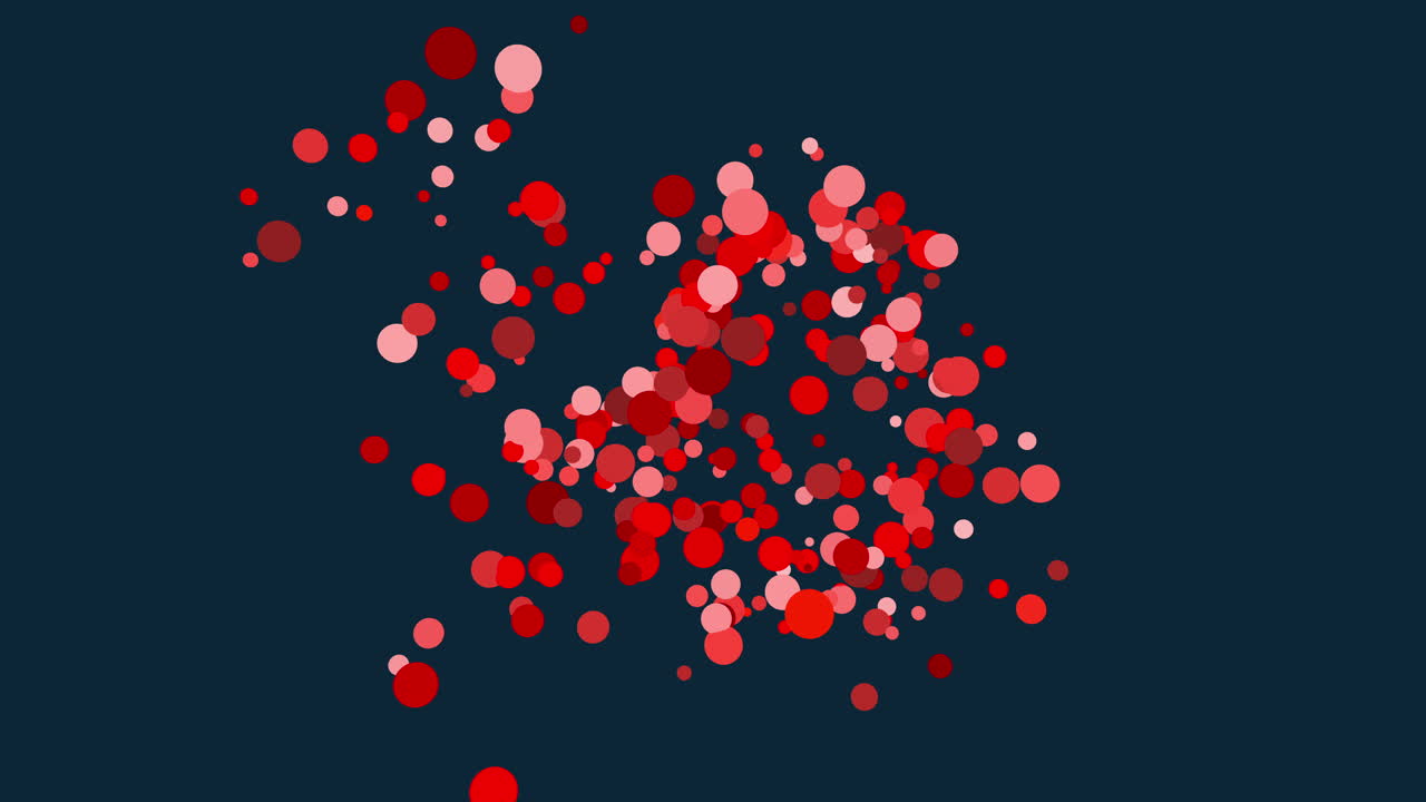 Fly colorful glitters and confetti in dark space 1