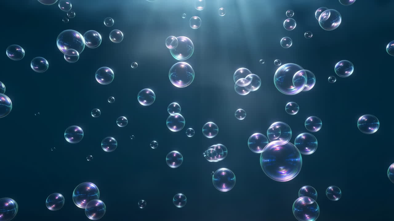 Abstract Underwater Bubbles with Light Rays