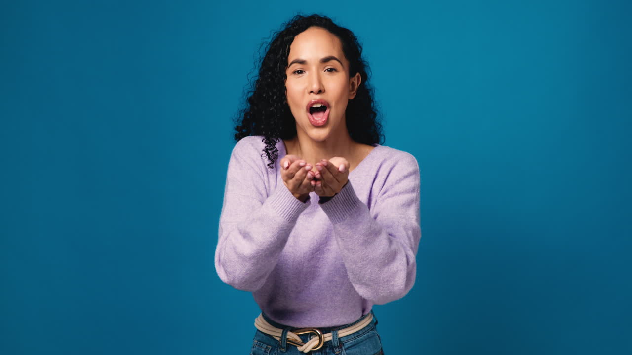 Woman throwing confetti in celebration