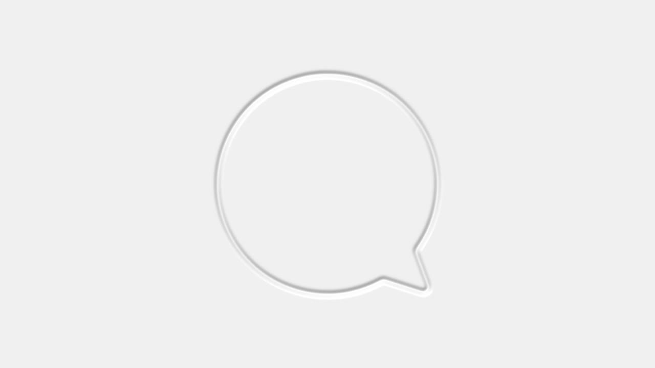 Chat, speech bubble 3d icon animation on white background. 4K