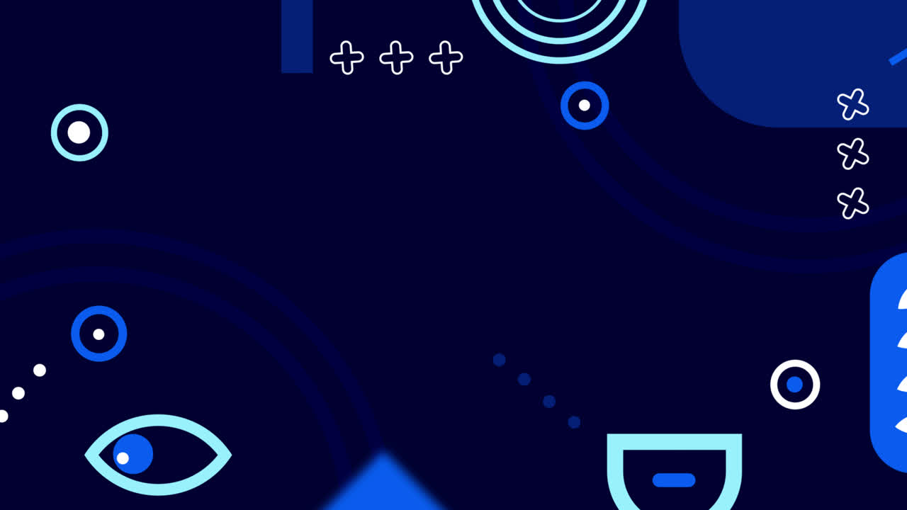 평평한 디자인의 모션 그래픽 기하학적 배경