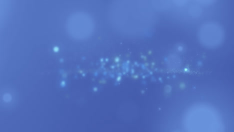 Digitally-generated-video-of-glowing-spots-against-blue-background