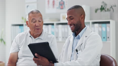 doctor discussing medical information with patient