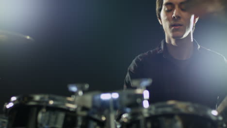 Drummer-Playing-Drum-Kit-Shot-On-R3D