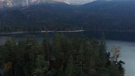 Bavaria,-Lake-Eibsee-Island-Golden-Hour-|-4K-D-LOG---Perfect-for-colour-grading