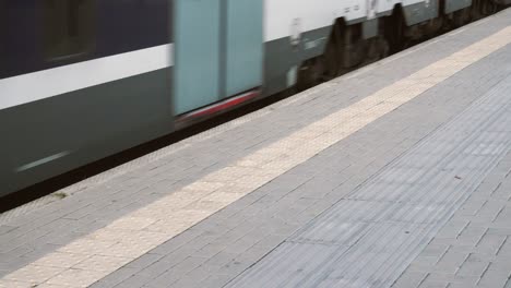 train arrives at a station