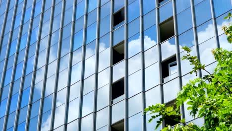 time lapse moving clouds reflection