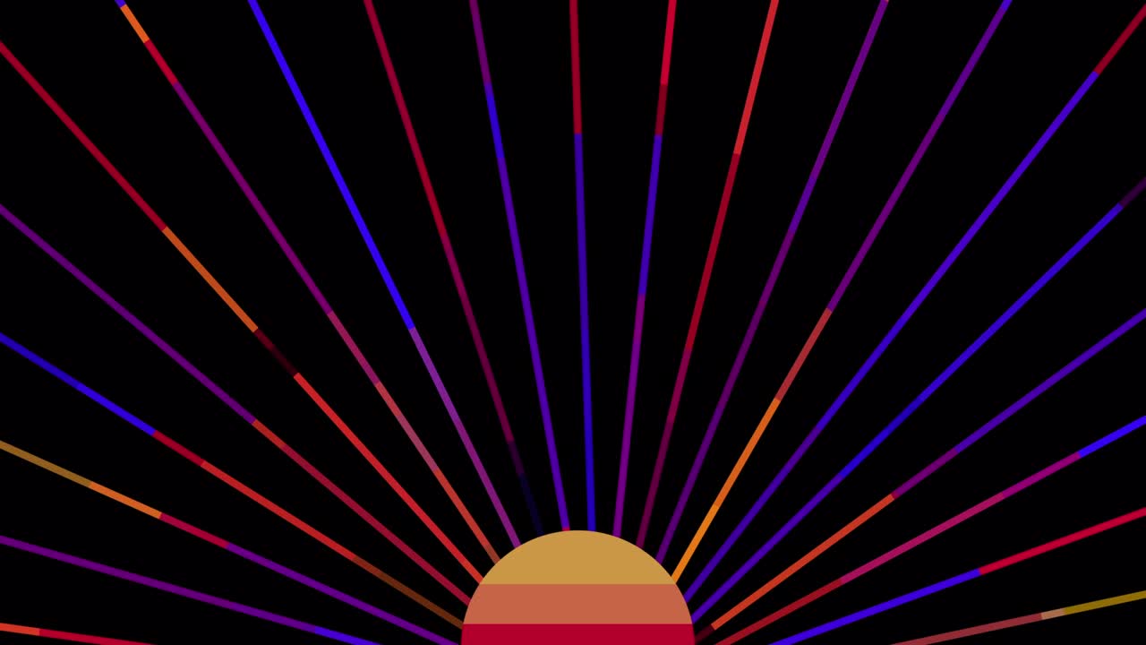 광선 선과 함께 추상적으로 방사하는 태양 배경 루프