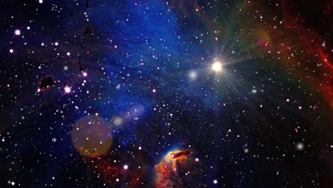 nubes nebulosas moviéndose a través del universo