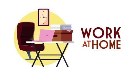 office work at home campaign animation