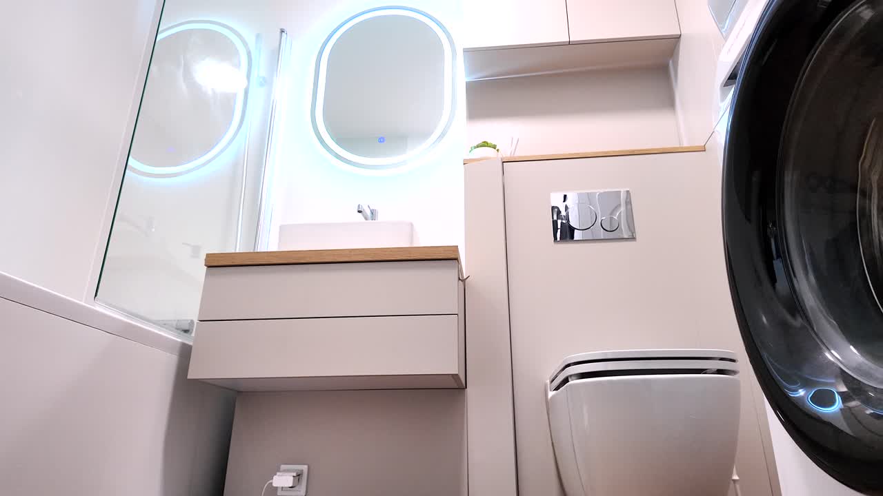 Modern Minimalistic Small Bathroom And Toilet