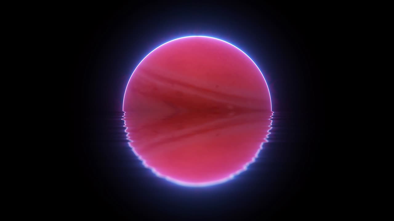 onda de vapor sin fin sol brillante, animación 3d realista del sol en órbita en la atmósfera solar, 4k de alta calidad, renderización 3d.
