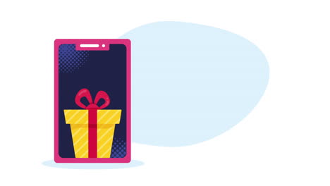 en regalo de oferta especial de animación para teléfonos inteligentes