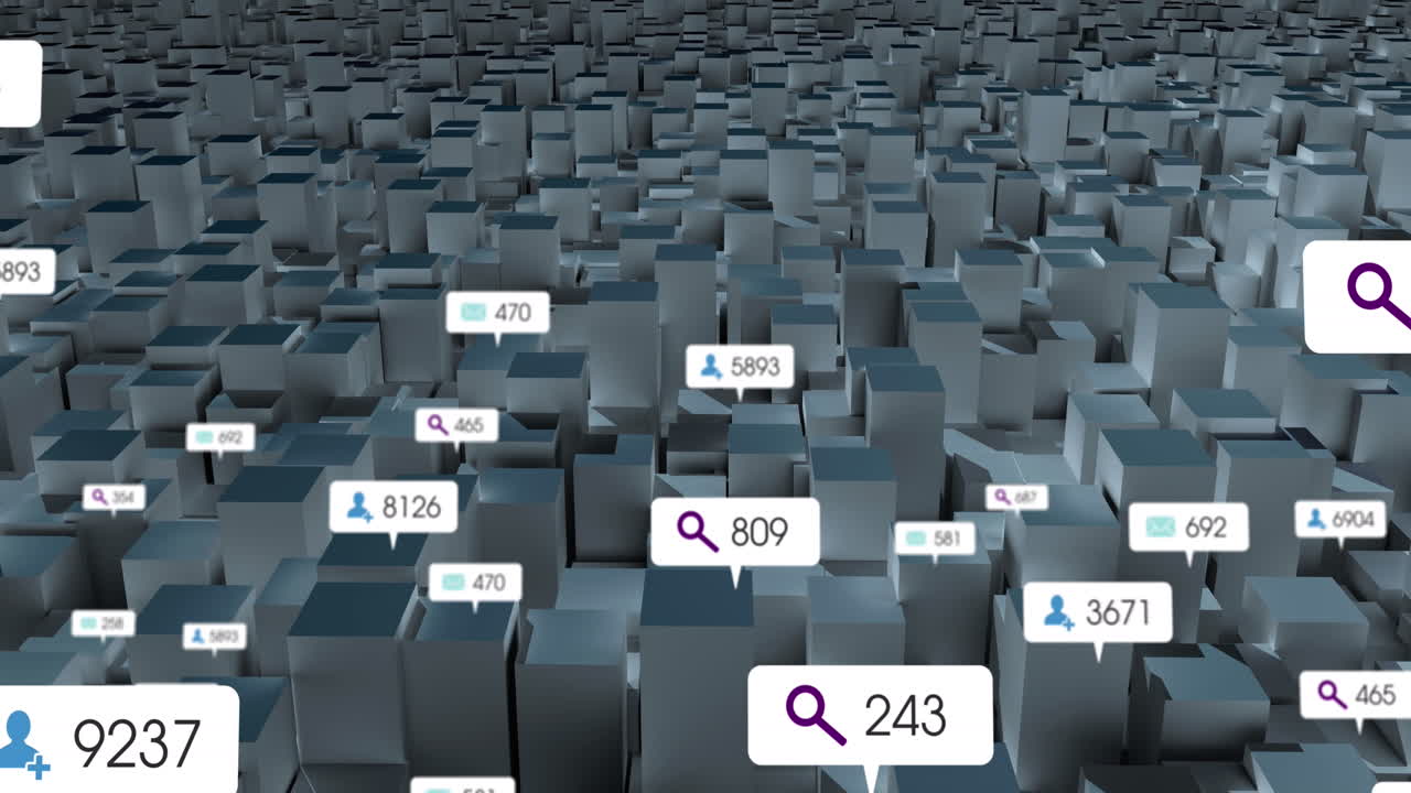 Animation of social media data processing over abstract pattern