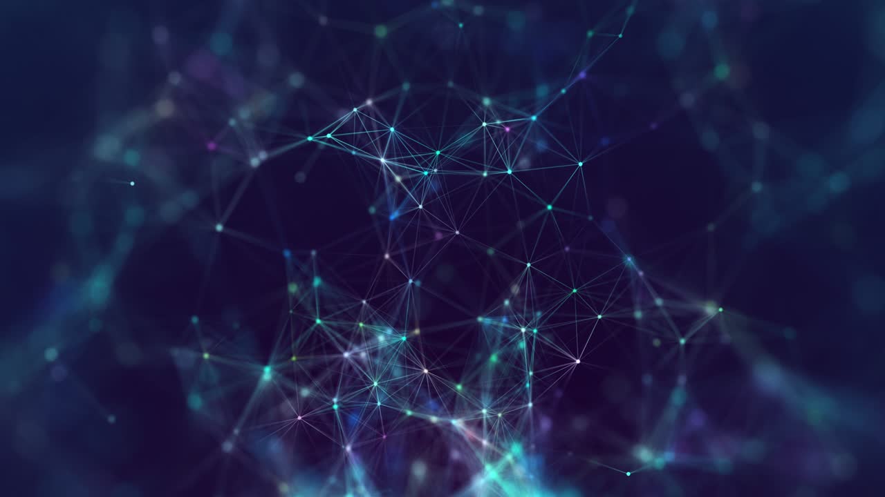 Abstract plexus color shapes animation loop