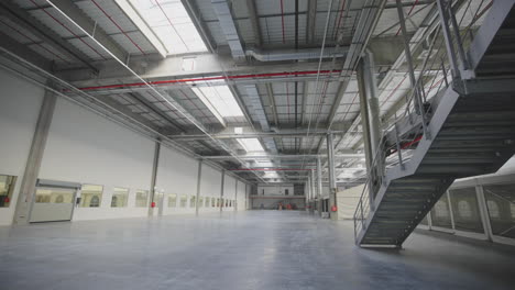 empty space in modern industrial hall