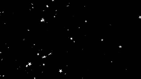 animación de estrellas de navidad cayendo sobre un fondo negro