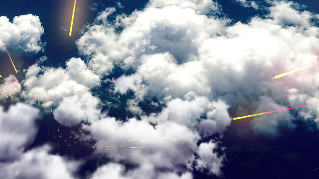 Meteor Shower Above the Clouds