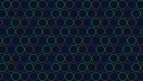 Vibrant-connected-circle-pattern-on-black-background