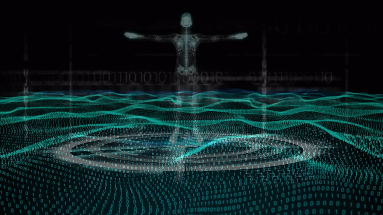 인간 보이드의 애니메이션과 바이너리 코딩 데이터 처리