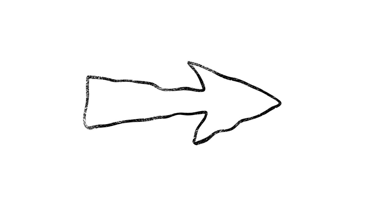 dibujar con la mano la flecha que apunta al óvalo. flecha hacia arriba animación de pizarra gráficos de movimiento 4k
