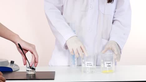 scientist carefully preparing chemicals for a laboratory experiment