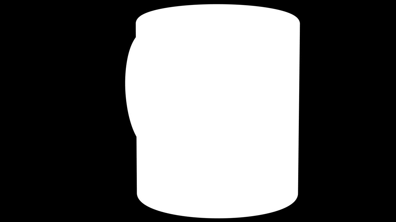 색 배경의 컵은 4k 해상도와 알파 채널을 가지고 있습니다.