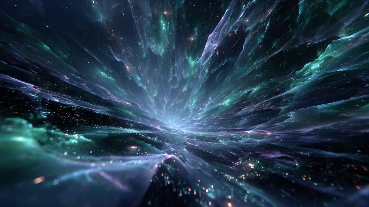 A Stunning Cosmic Journey Through the Universe: Exploring the Infinite Depths of Space in Vibrant Colors and Surreal Patterns of Light and Energy