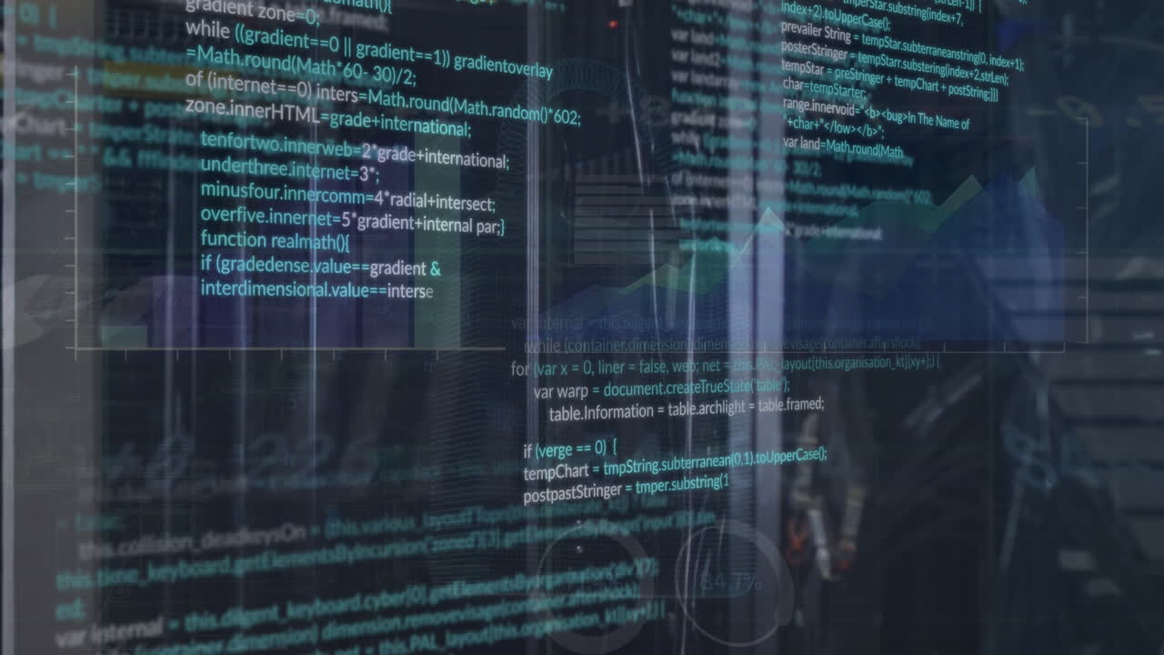 animación de gráficos, lenguaje informático a través de la sala de servidores de datos