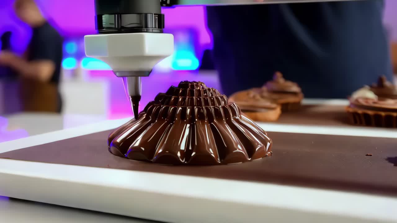 Chocolate Dessert Creation with a 3D Food Printer